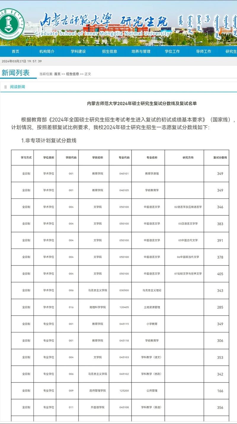 内蒙古师范大学在江西各专业2026招生人数、录取分数线(附:招生计划表) 第1张 内蒙古师范大学在江西各专业2026招生人数、录取分数线(附:招生计划表) 第1张