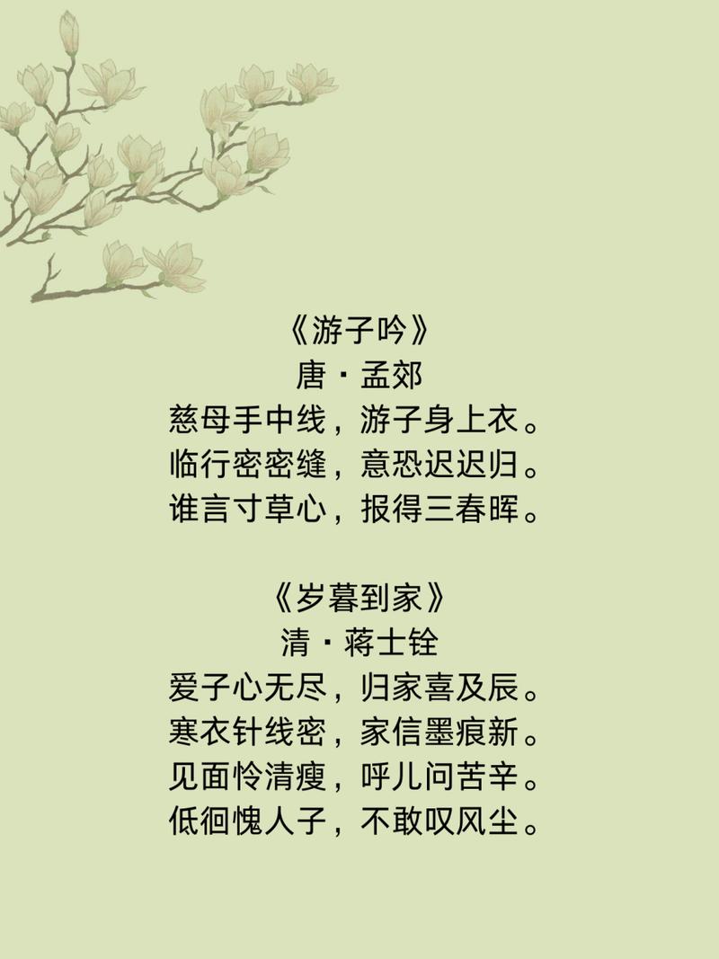 母亲节｜关于赞美母爱的诗句有哪些？  第1张