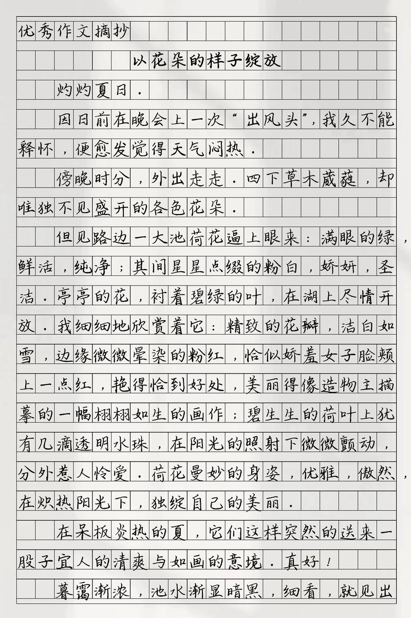 如花美眷作文 第1张 如花美眷作文 第1张
