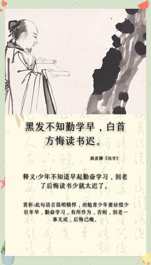 少年不知勤学苦，老来方知读书迟  第1张