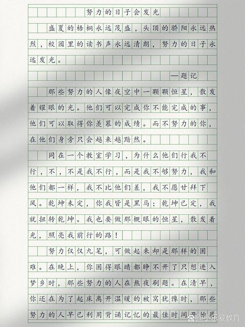 关于努力的作文(精选26篇) 第1张 关于努力的作文(精选26篇) 第1张