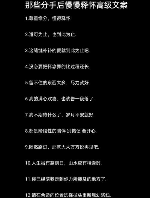 分手后慢慢释怀的20句文案  第1张