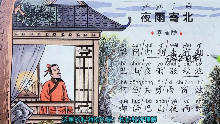 淑贵老师教你“跟着古诗复习古诗”（四）《夜雨寄北》  第1张